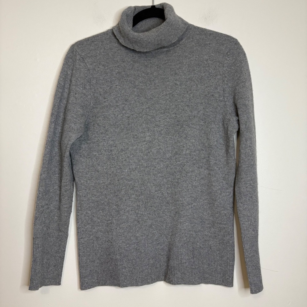 Victor‎ Alfaro Gray 100% Cashmere Turtleneck Sweater Womens Size M